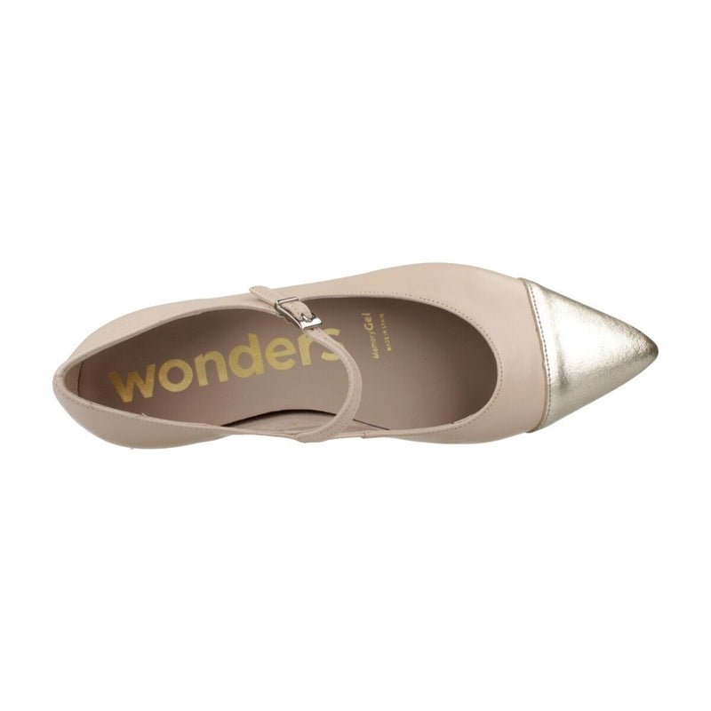 Wonders Shoe Pale pink ballet flat with wedge A-3820