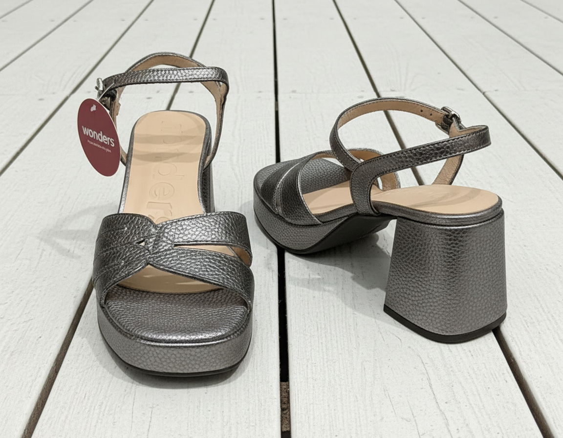 Wonders Shoe High Heel Pewter G-6810