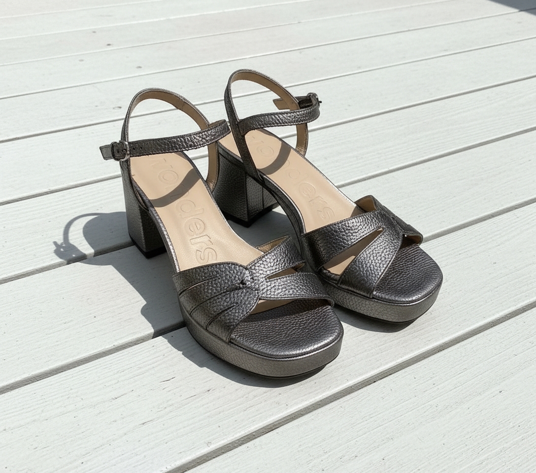 Wonders Shoe High Heel Pewter G-6810