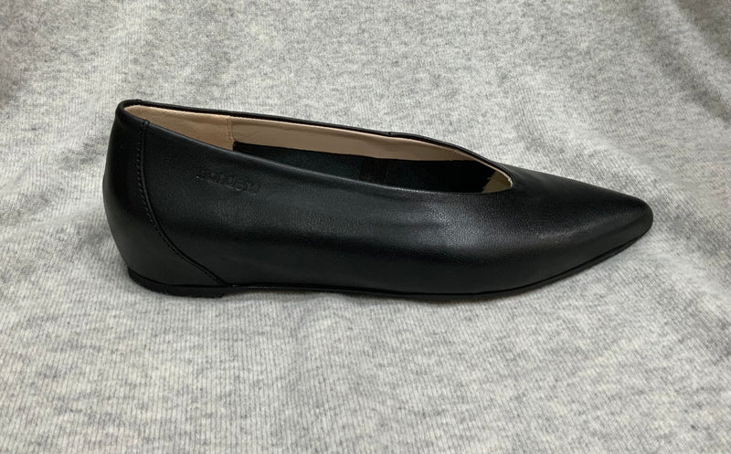 Wonders Shoe black wedge flat A-3802