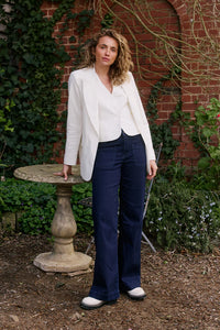 Italian Star Jacket Varli Striped Linen Mix 2412