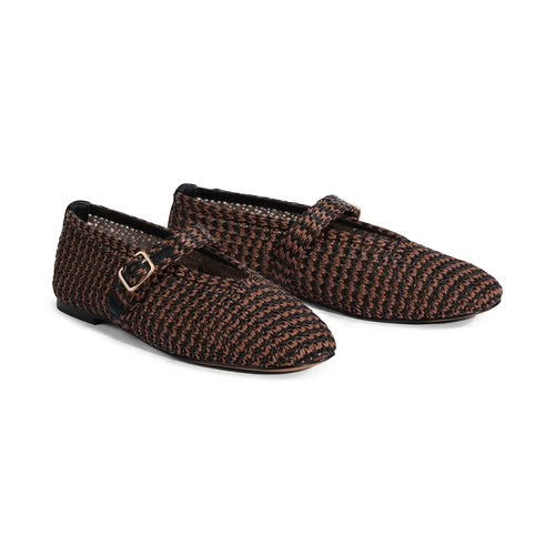 Eos Shoe Santalum Chocolate Raffia