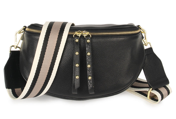 Hi Ho Bag Obsessed Black/Gold Woven Strap