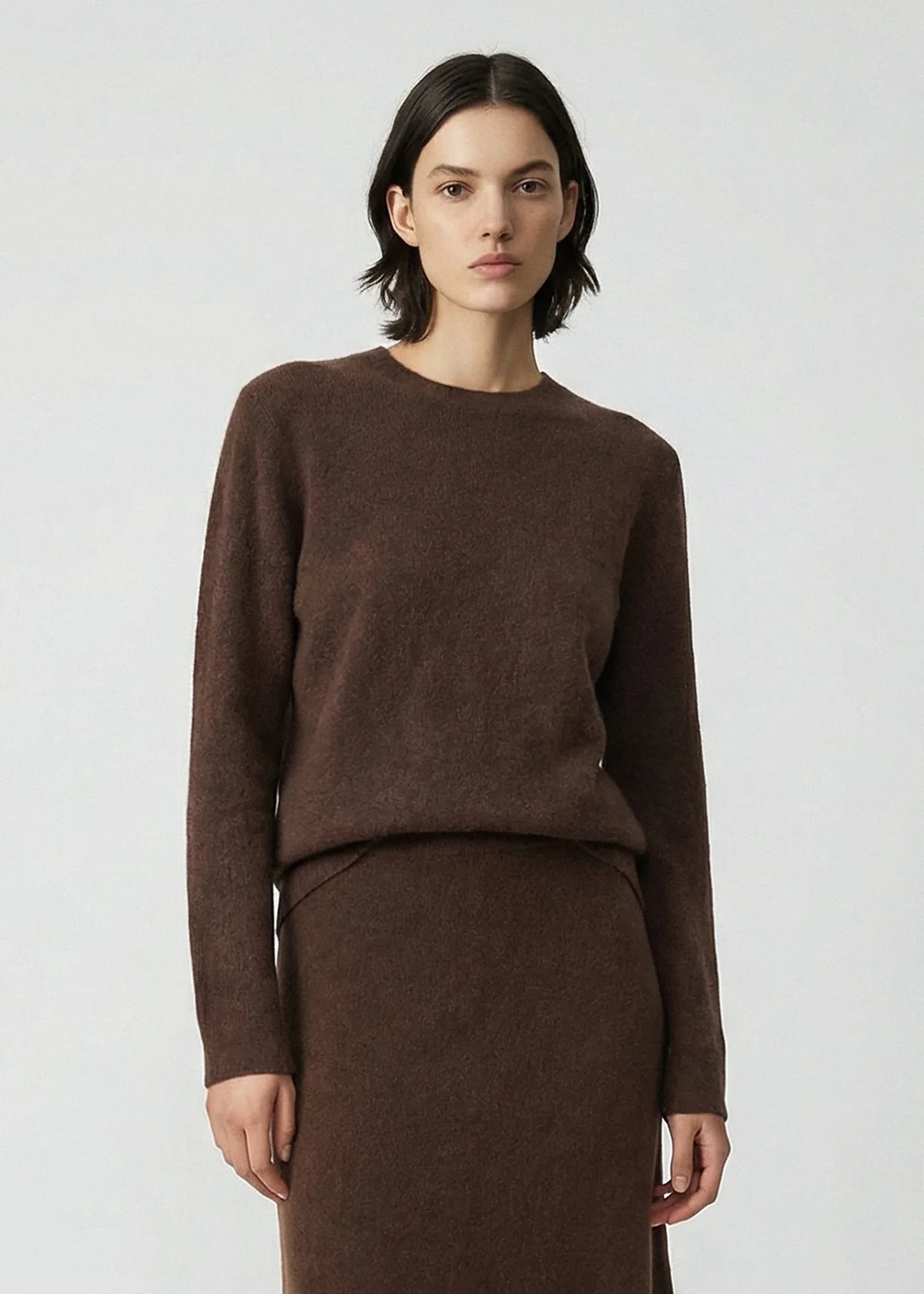 Aleger Jumper Crew Neck L/S Cashmere Blend Mink N.659
