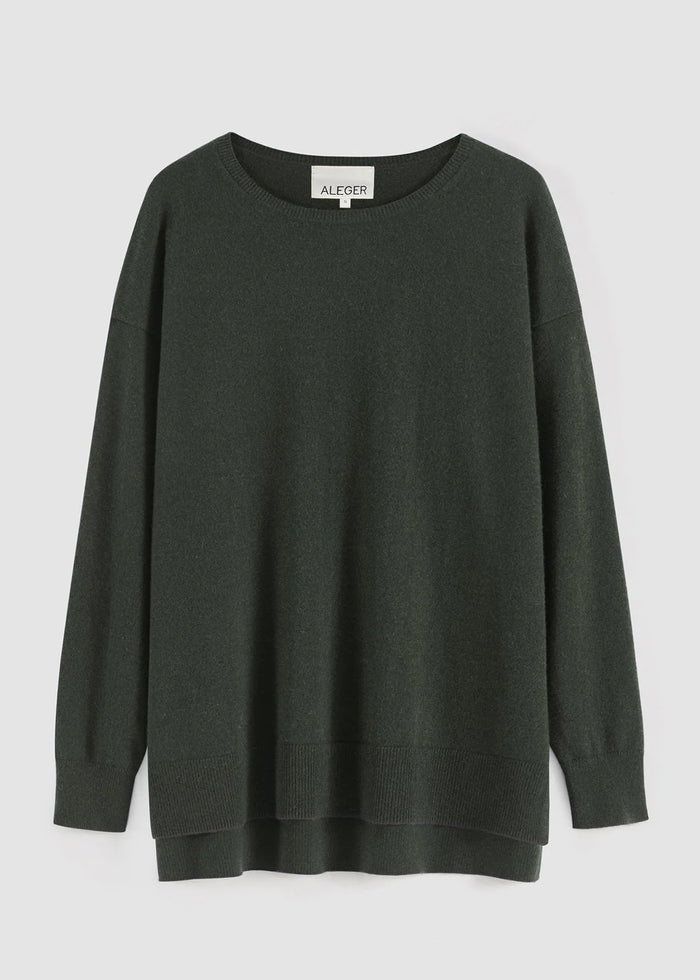Aleger Sweater Cashmere Blend Kale N.375