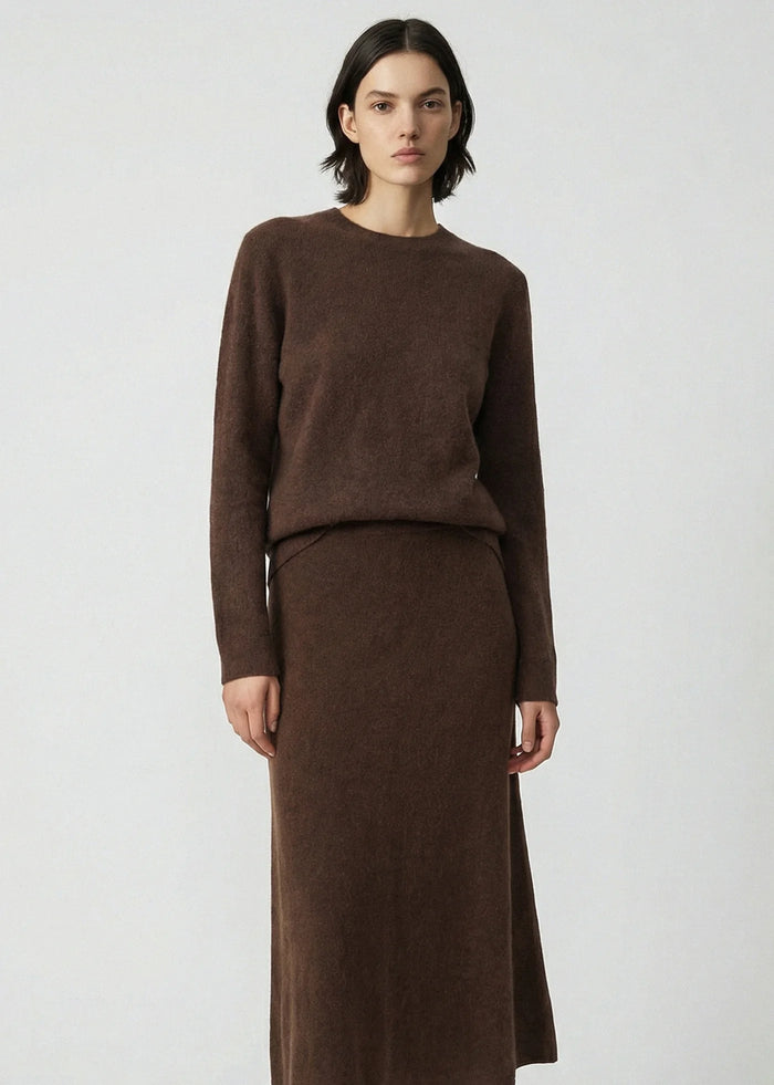 Aleger Skirt Brushed Wool/Cashmere Mink 899