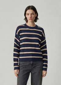 Aleger Jumper Arcadia Stripe Navy/Beige/Cream 294