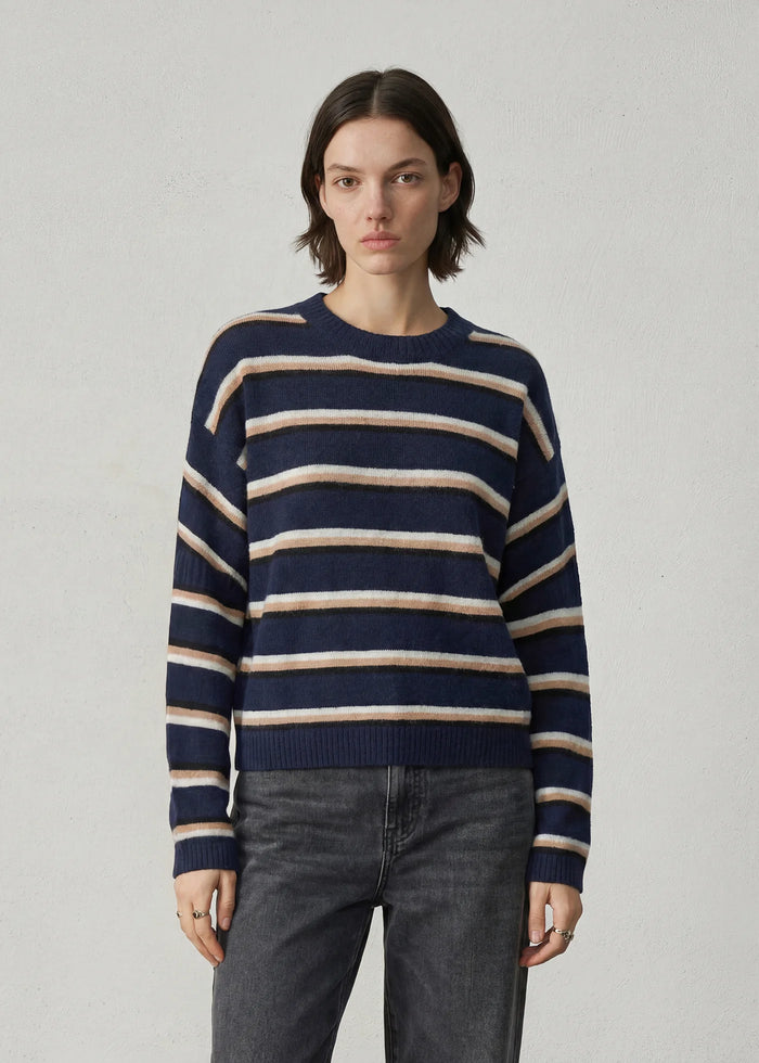 Aleger Jumper Arcadia Stripe Navy/Beige/Cream 294