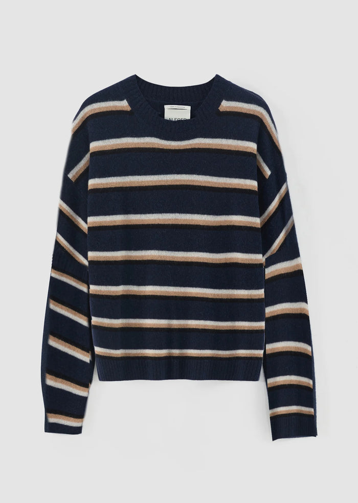 Aleger Jumper Arcadia Stripe Navy/Beige/Cream 294