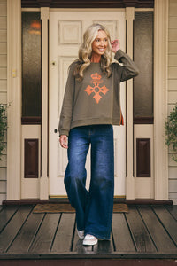 Italian Star Sweatshirt Florentine Military/Orange ISWW2633