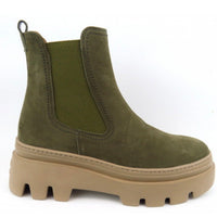 Paul Green Nubuk Military Pull On Ankle Boot 9124-054