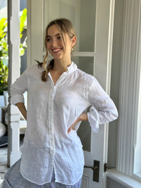 Frockk Sita Linen Shirt White