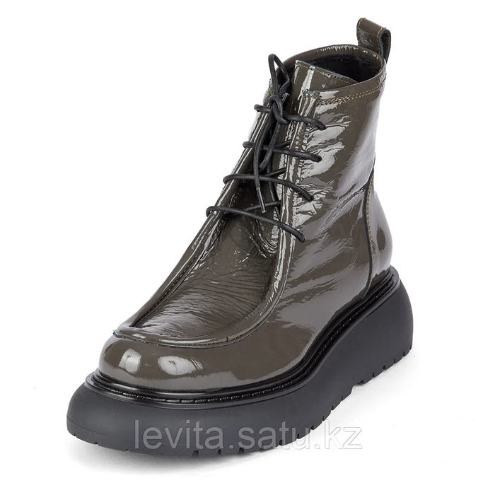 Laura Bellariva Patent Lace Up Boot 9081