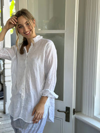 Frockk Sita Linen Shirt White