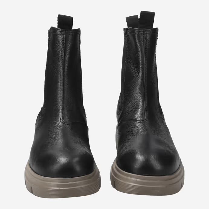 Paul Green Black Calf Boot with Chunky Sole in Fango 9894-164