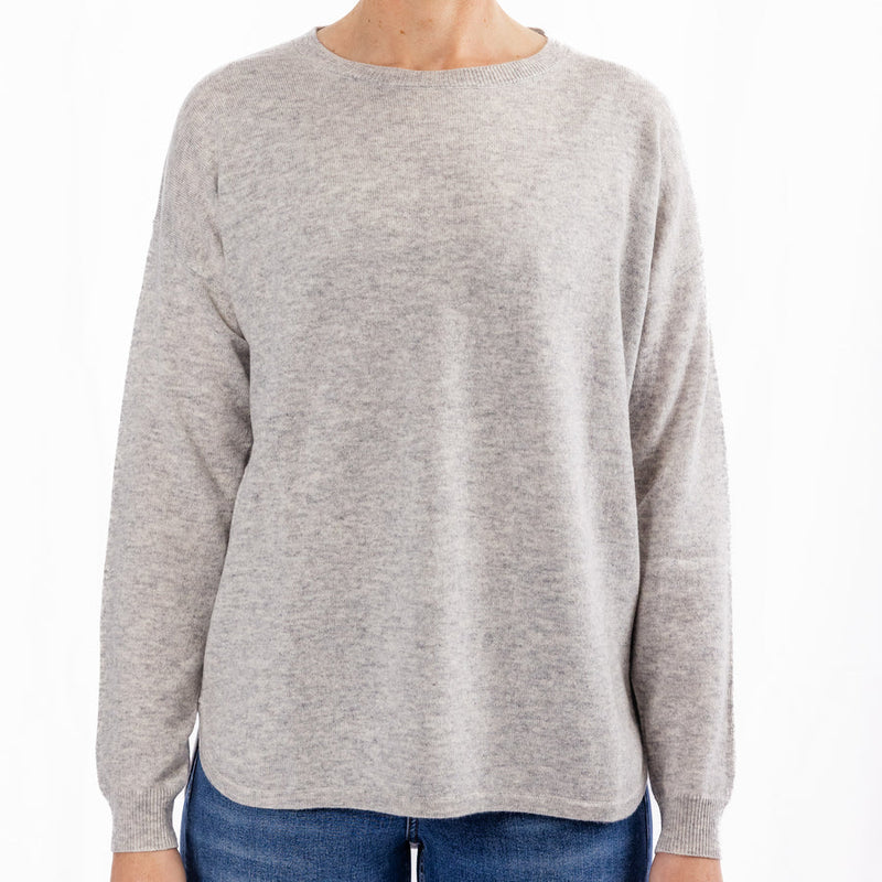 Bow and Arrow Grey Swing jumper with Stripe Patch