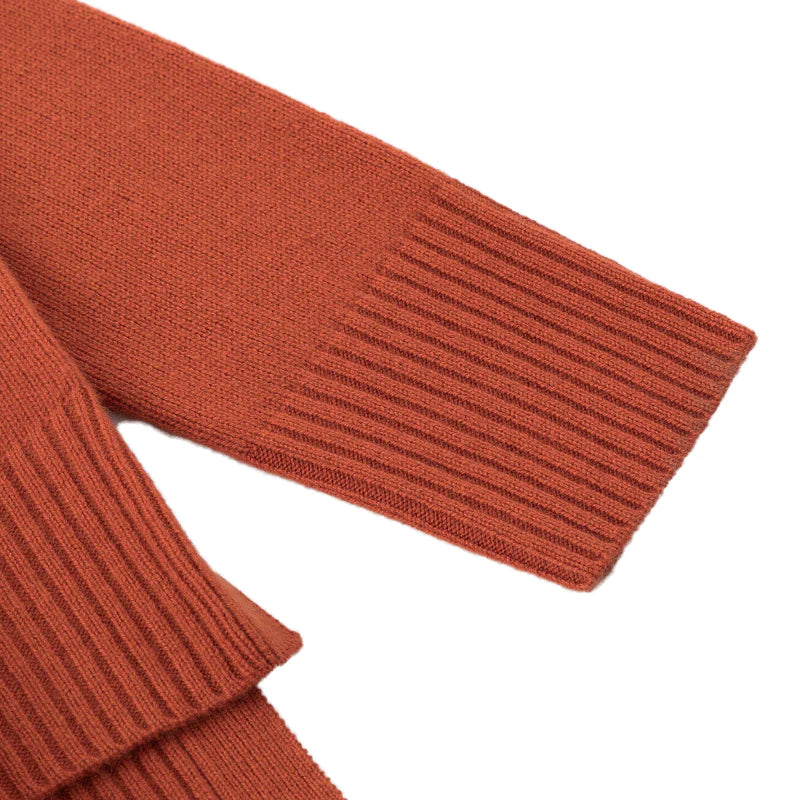 ALEGER Cashmere Blend Cable Funnel Neck in Sienna 2146 N93
