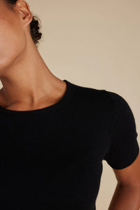 Alessandra Marcie S/S Cashmere Sweater Black