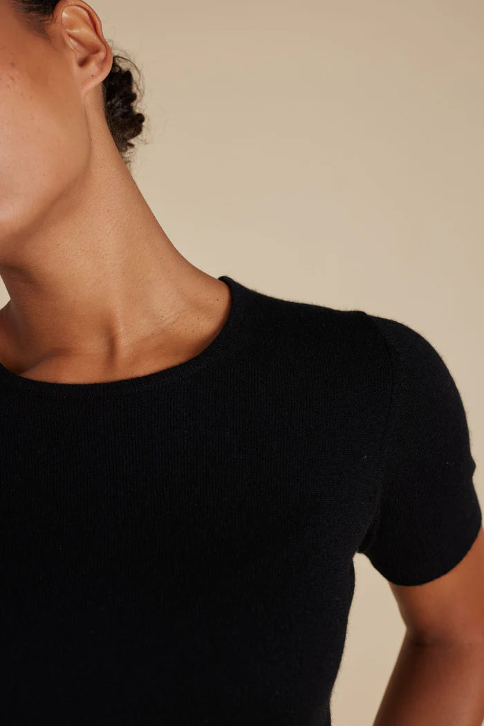 Alessandra Marcie S/S Cashmere Sweater Black