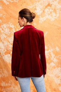 Kamare Velvet Jacket Red