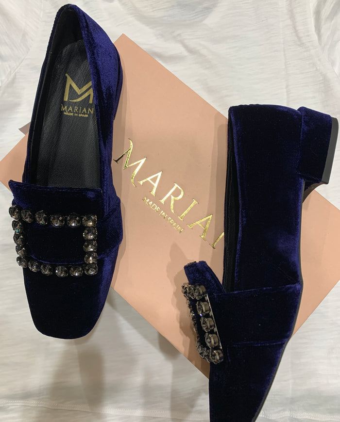 Marian Velvet Loafer Blu 8801
