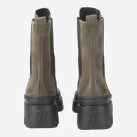 Paul Green Nubuck Military Boot with Front Zip 8030-024