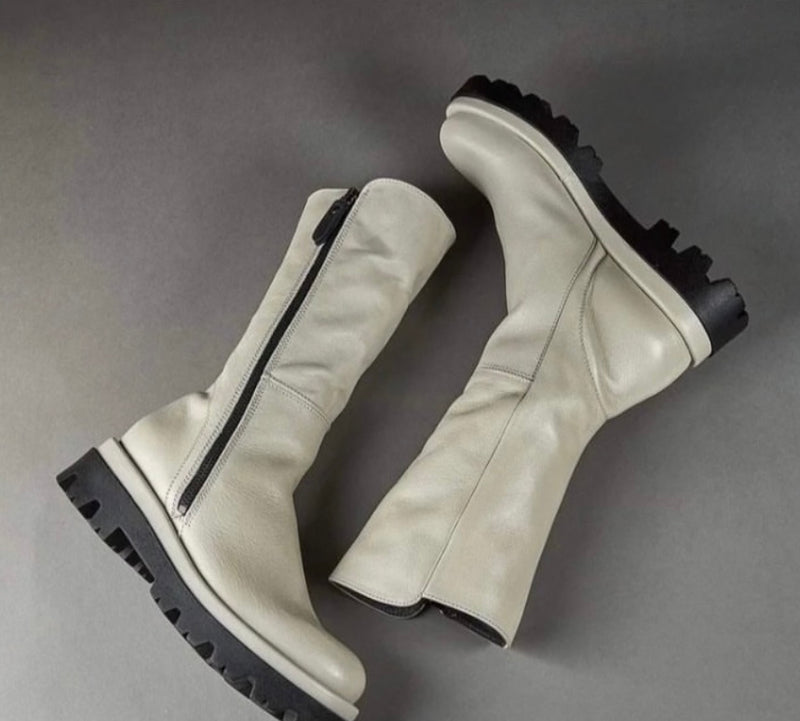 Lilimill Mid calf Boot Off White