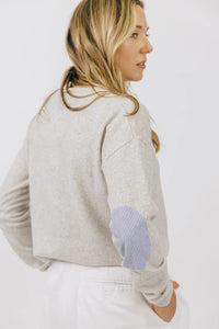 Bow and Arrow Grey Swing jumper with Stripe Patch
