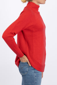 Bow and Arrow Funnel neck jumper Red