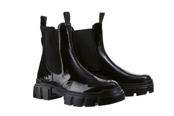 Hogl Patent Chelsea Boot Black 2715