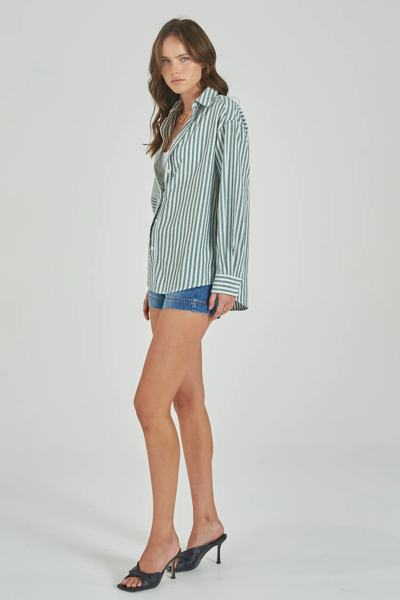 Dricoper Tilbury Stripe Shirt Green DD3410