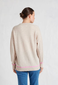 Ali Blanche Cashmere Blend Cardi Porridge
