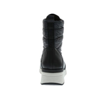 Neo Black and Platinum Wedge Padded Ankle Boot 20948NE