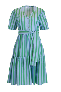 Alessandra Lucca Dress Blue Stripe