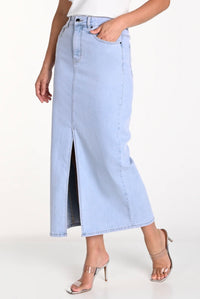 Frank Lyman Denim Skirt Light Blue 241341U