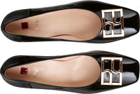 Hogl “Rosette” Black Patent Heels 7-175024
