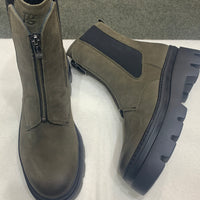 Paul Green Nubuck Military Boot with Front Zip 8030-024