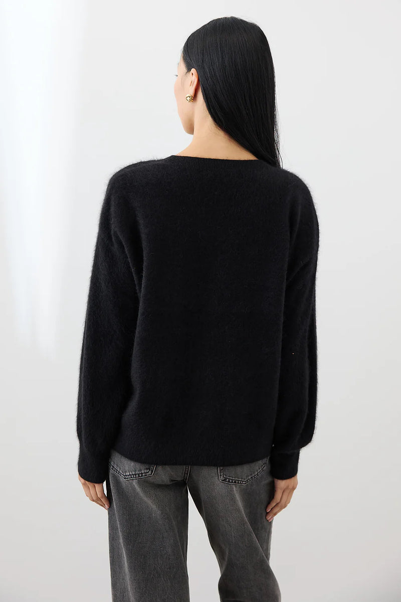 Mia Fratino  Brushed Cashmere Cyra Crew Jet 24023
