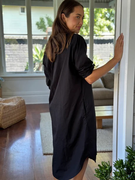 Frockk Elliot Dress Linen Black