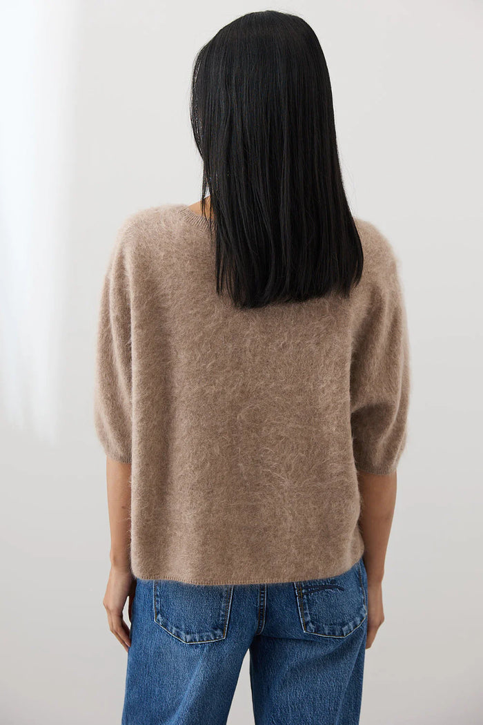 Mia Fratino Brushed Cashmere Erika T Biscuit 24021