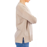 Bow and Arrow V Neck Jumper Oatmeal 30/70 Blend