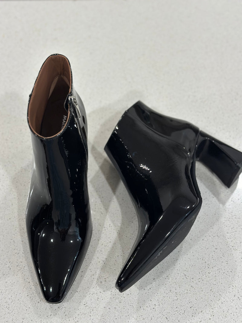 Martini Osvaldo Patent Ankle Boot Black T04