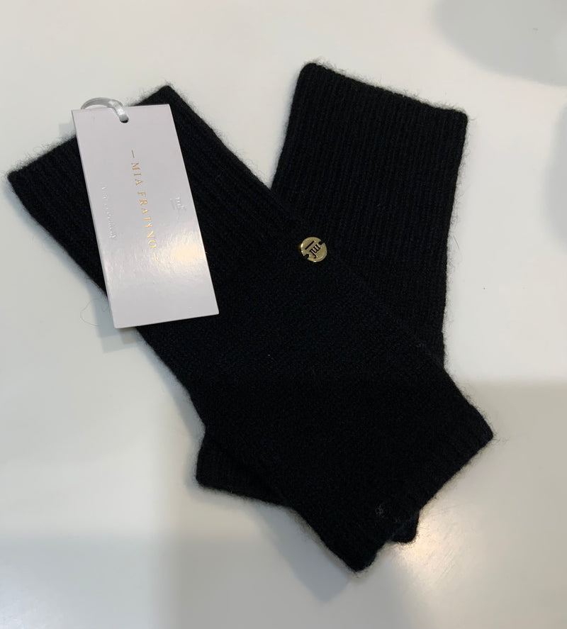 Mia Fratino Cashmere Wrist Warmers Black 17508