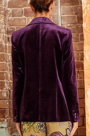 Kamare Velvet Surry Jacket Purple