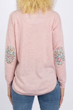 Bow And Arrow Pale Pink Swing Jumper with Liberty Patch