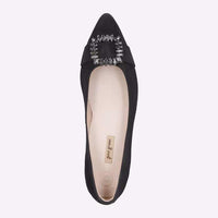 Paul Green Black Suede soft Ballerinas 2986-01