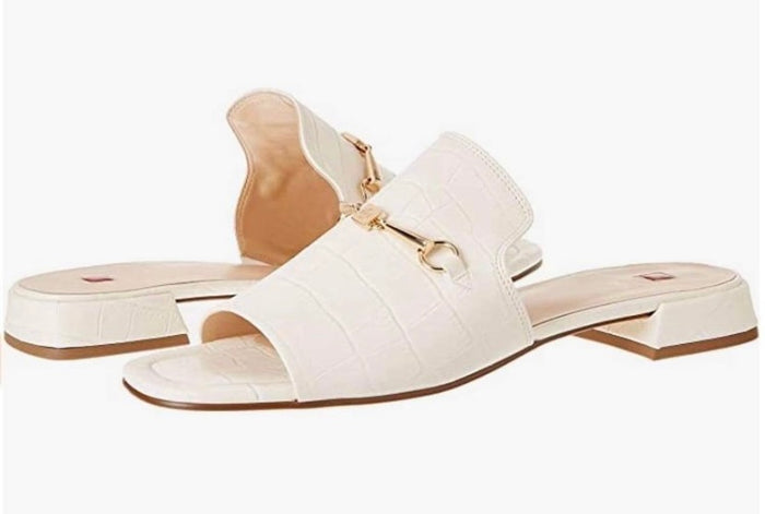 Hogl Cream Slides with gold bar 1506