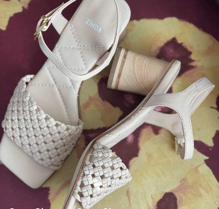 Zinda Woven Heel Nude 1283