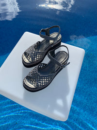Pons Quintana Ibiza Platinum Woven Sandal