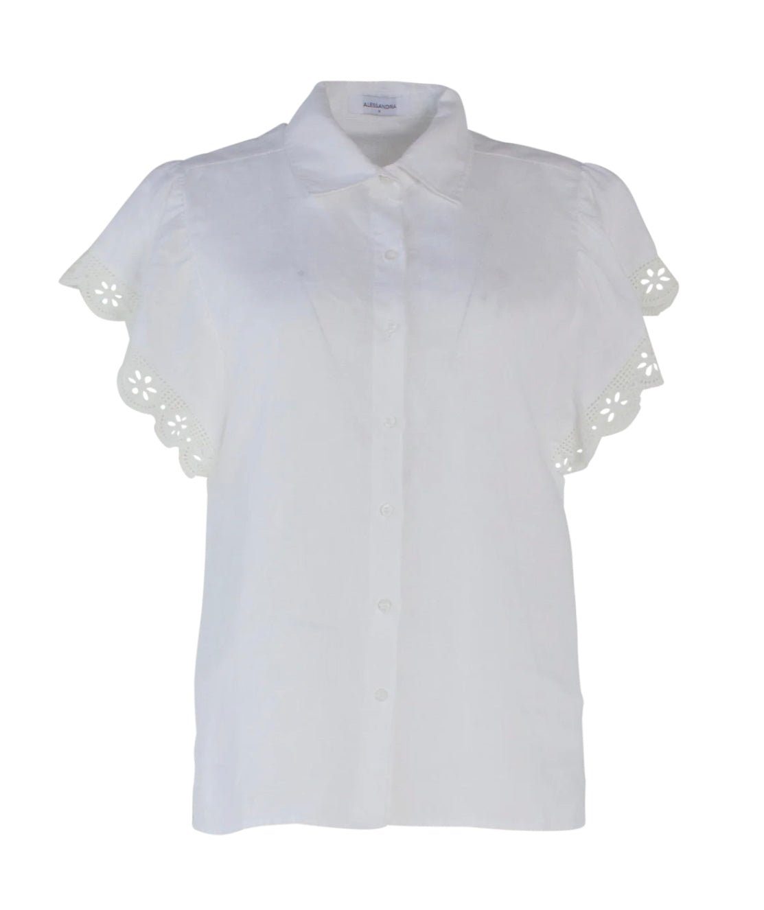Alessandra Lara Linen Shirt White